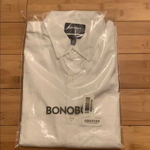 Bonobos tailored slim fit white button down shirt